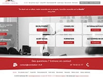 Capture d'écran d'un site de conseiller RH, création de site Internet, webdesign