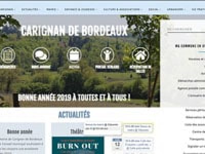 Capture d'écran d'un site internet de mairie. création de site web, site municipal, webdesign